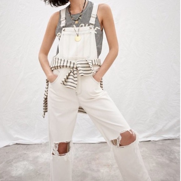 madewell white overalls